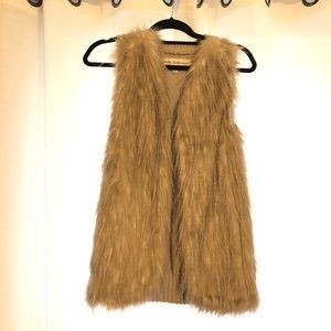 Faux fur sweater vest!